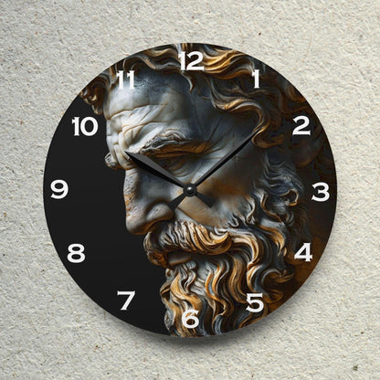 Sculpture Profile Of Bearded Man Acrylic Wall Clock - Elegant Home Decor - Milestone Acrylic