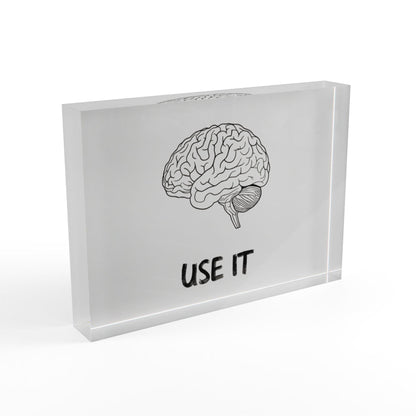 'Use It' Acrylic Display Block - Milestone Acrylic