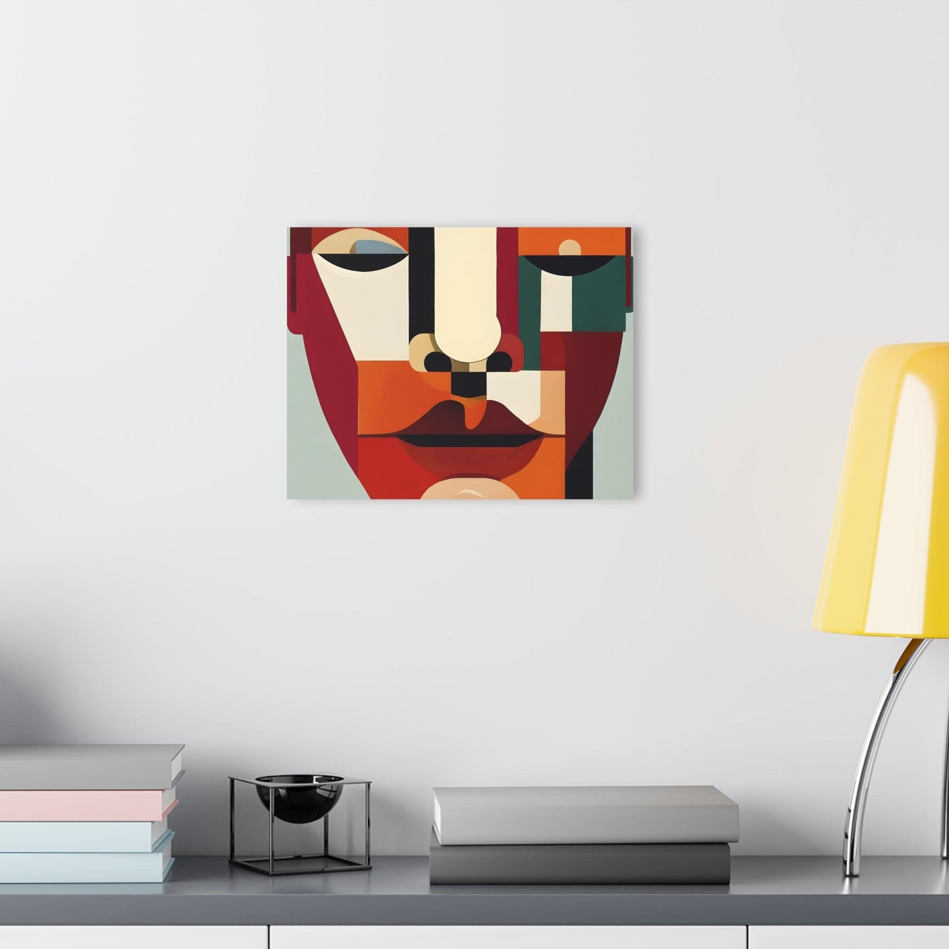 Face Composed of Geometric Shapes Acrylic Artwork (Horizontal) - Milestone Acrylic