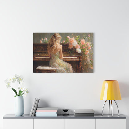 Woman Playing Piano Acrylic Artwork (Horizontal) - Milestone Acrylic