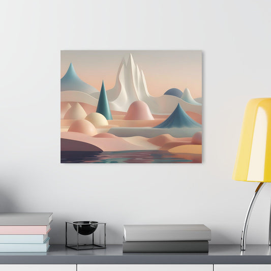 Abstract Geometric Landscape Acrylic Artwork (Horizontal) - Milestone Acrylic