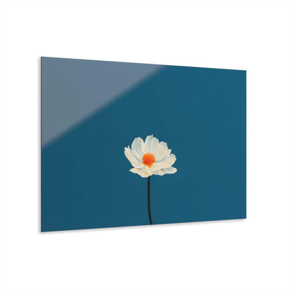 Minimalist Single Flower Acrylic Artwork (Horizontal) - Milestone Acrylic