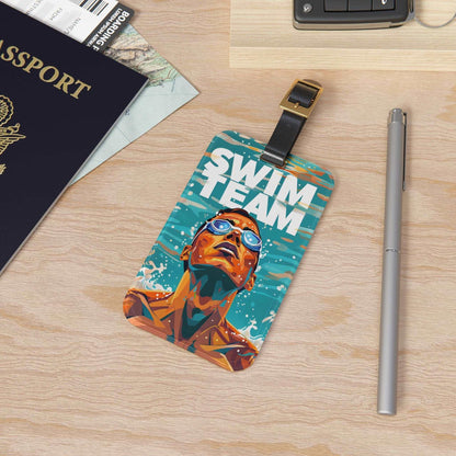 'Swim Team'- Luggage Tag - Milestone Acrylic