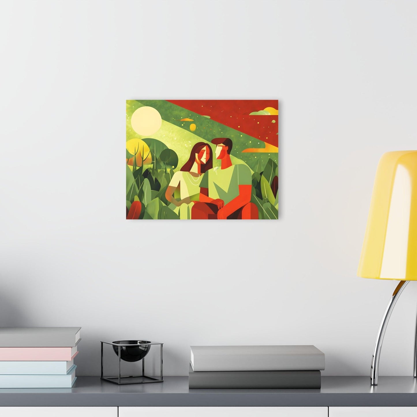 Sunbeam Couple Acrylic Artwork (Horizontal) - Milestone Acrylic