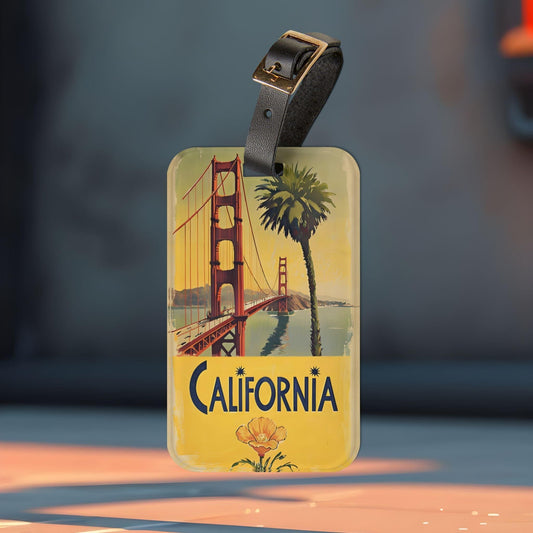 'California' - Luggage Tag - Milestone Acrylic