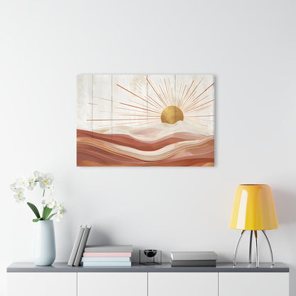 Sunrise on Textured Wooden Background Acrylic Artwork (Horizontal) - Milestone Acrylic