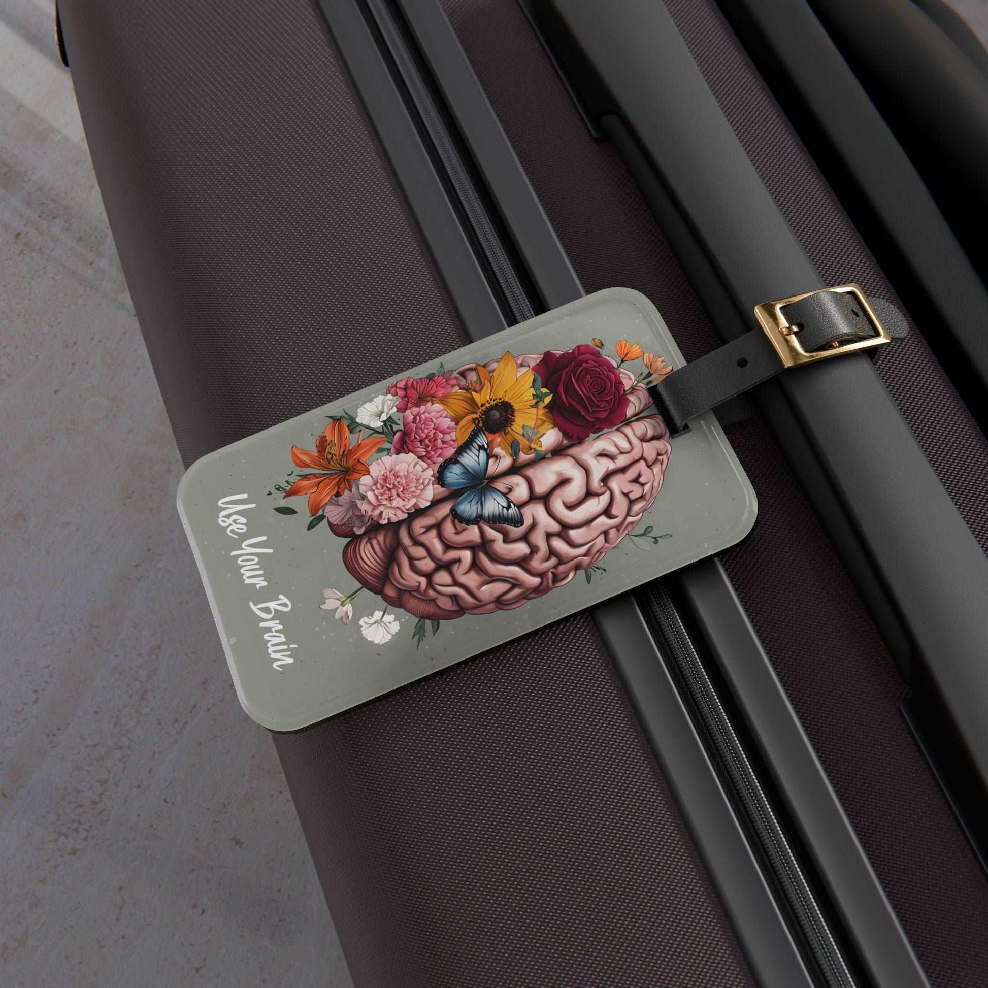 'Use Your Brain' - Luggage Tag - Milestone Acrylic