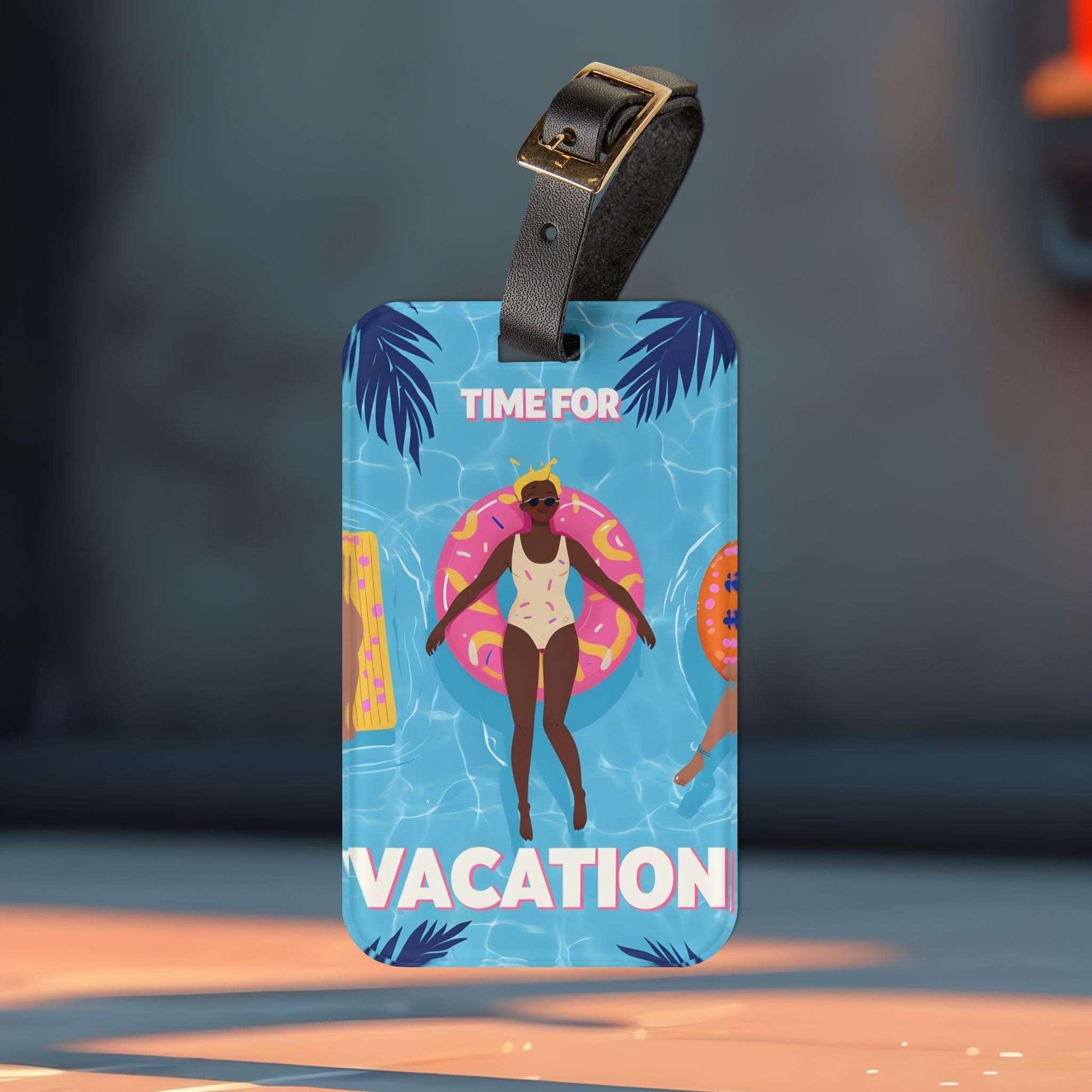 'Time For Vacation'- Luggage Tag - Milestone Acrylic