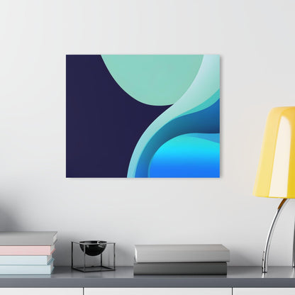 Navy and Sea Green Gradients Acrylic Artwork (Horizontal) - Milestone Acrylic