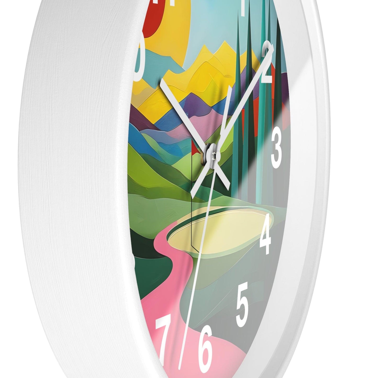 'Golf Course' Wall Clock, Acrylic Glass Face – Stylish Home Decor for Creative Spaces