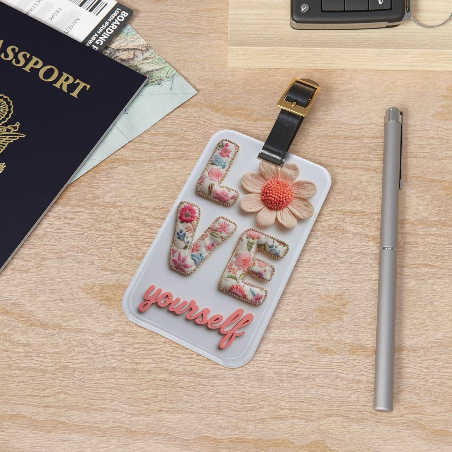 'Love Yourself' - Luggage Tag - Milestone Acrylic