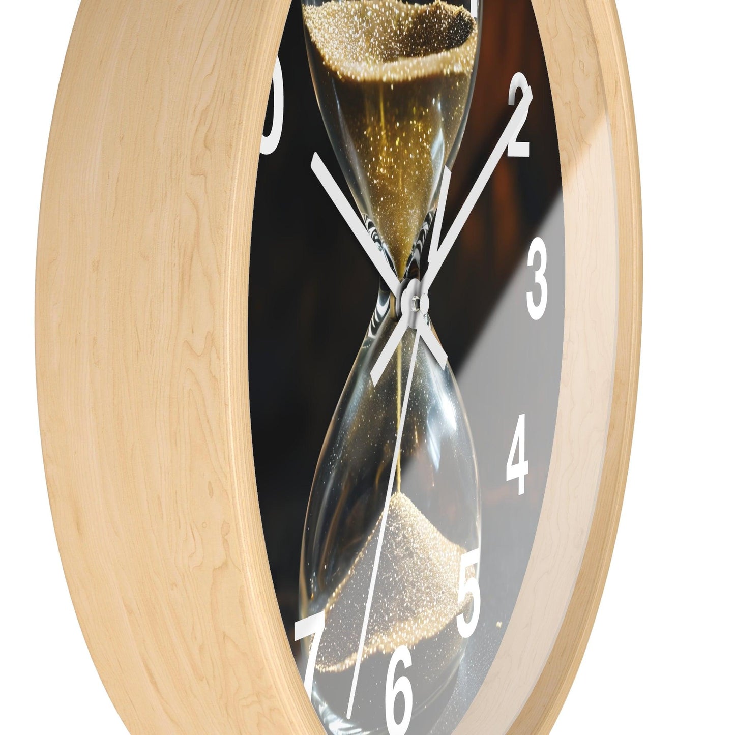 'Golden Sand Hourglass' Wall Clock, Acrylic Glass Face – Stylish Home Decor for Creative Spaces