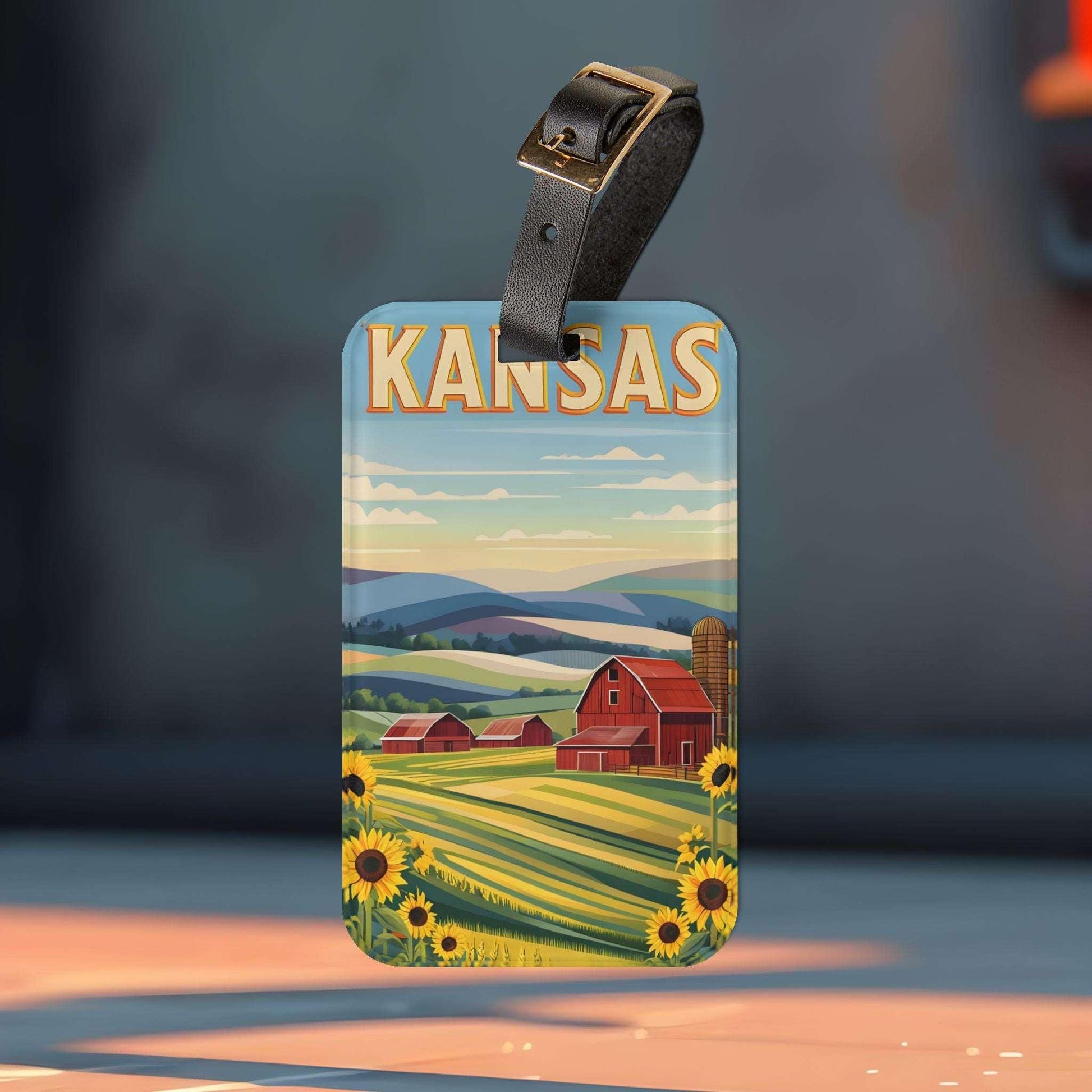 'Kansas'- Luggage Tag - Milestone Acrylic