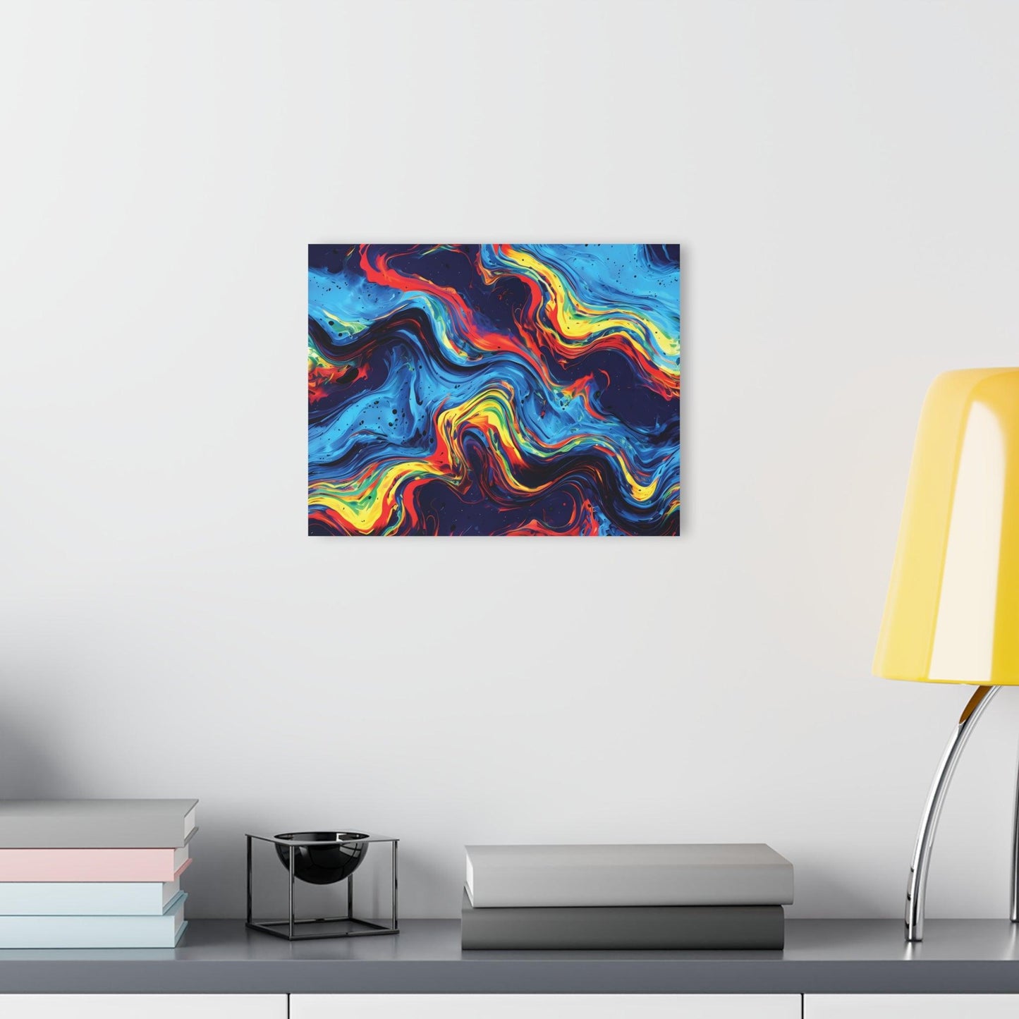 Vibrant Abstract Swirl Acrylic Artwork (Horizontal) - Milestone Acrylic