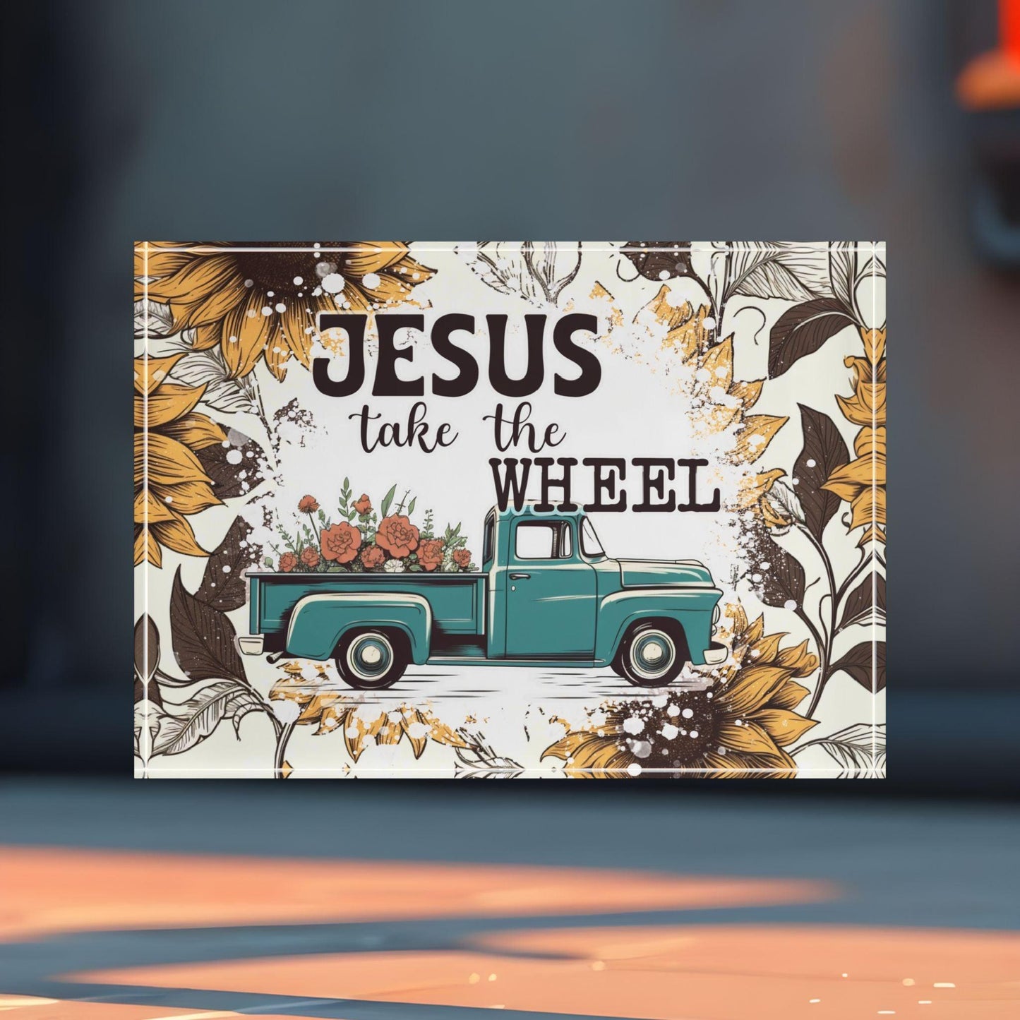 Jesus Take The wheel Acrylic Display Block - Milestone Acrylic