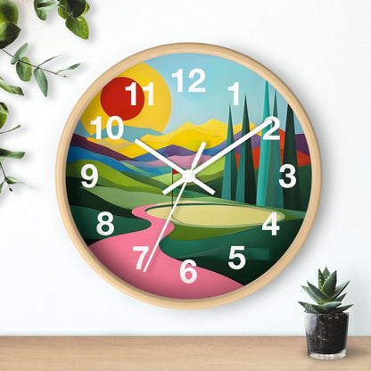 'Golf Course' Wall Clock, Acrylic Glass Face – Stylish Home Decor for Creative Spaces