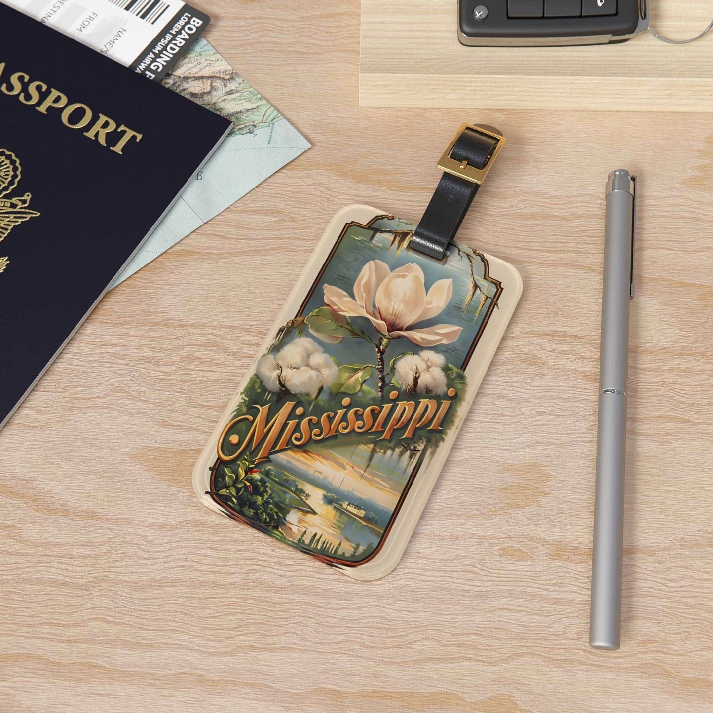 'Mississippi'- Luggage Tag - Milestone Acrylic