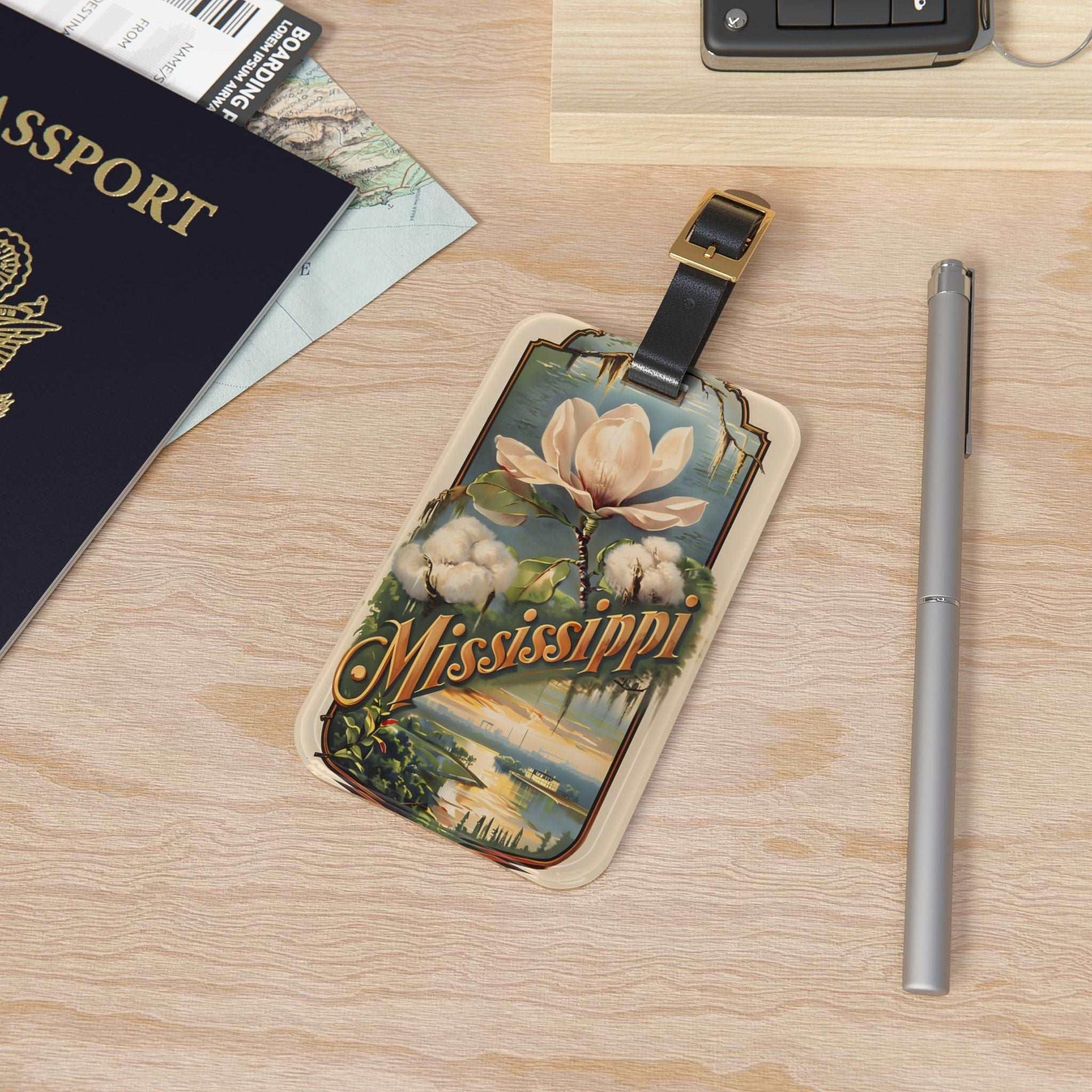 'Mississippi'- Luggage Tag - Milestone Acrylic