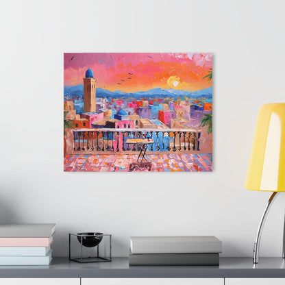 Arabian Sunset Cityscape Acrylic Artwork (Horizontal) - Milestone Acrylic