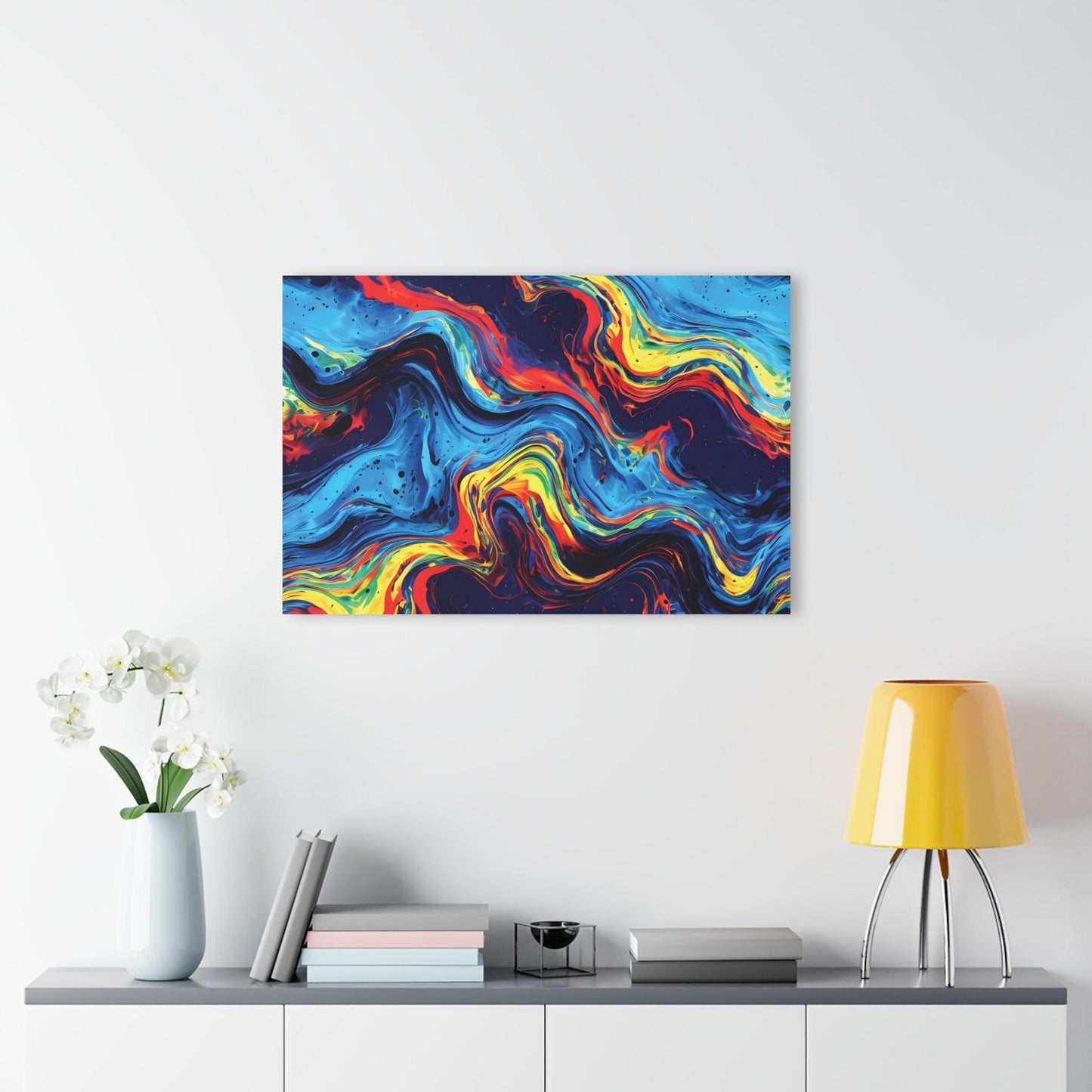 Vibrant Abstract Swirl Acrylic Artwork (Horizontal) - Milestone Acrylic