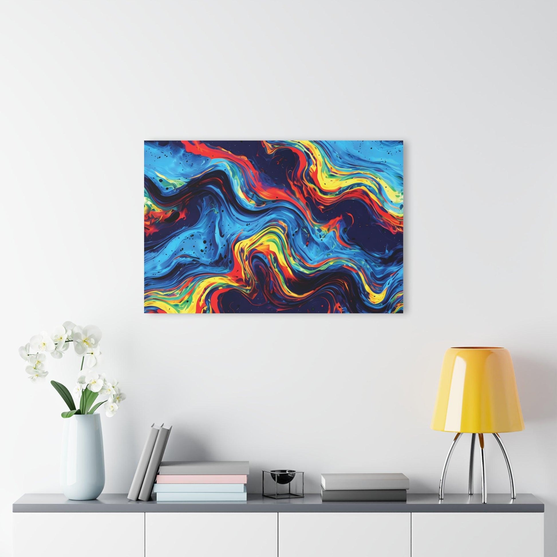 Vibrant Abstract Swirl Acrylic Artwork (Horizontal) - Milestone Acrylic