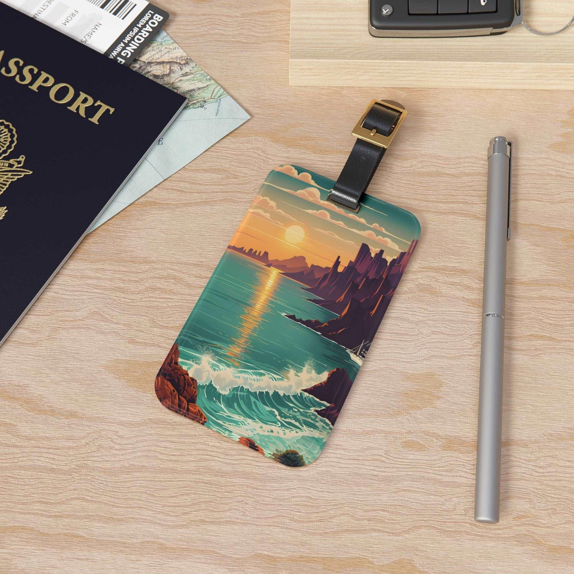 'Sunset'- Luggage Tag - Milestone Acrylic