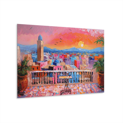 Arabian Sunset Cityscape Acrylic Artwork (Horizontal) - Milestone Acrylic