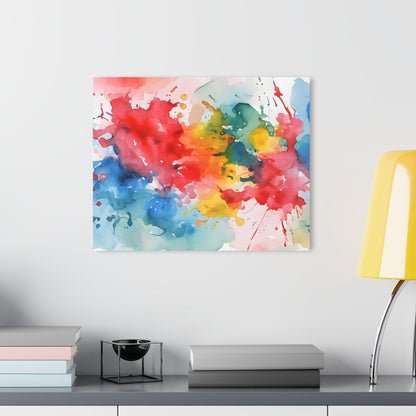 Watercolor With Dynamic Splashes Acrylic Artwork (Horizontal) - Milestone Acrylic