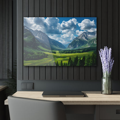 Serene Valley, Acrylic Glass, Wall art