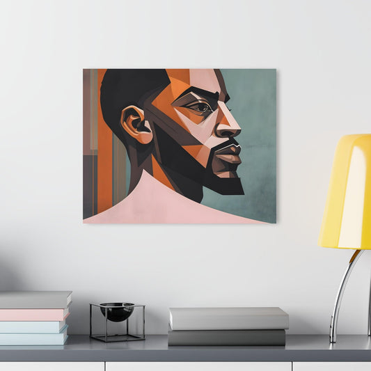 Male Profile With Avant-Garde Style Acrylic Artwork (Horizontal) - Milestone Acrylic