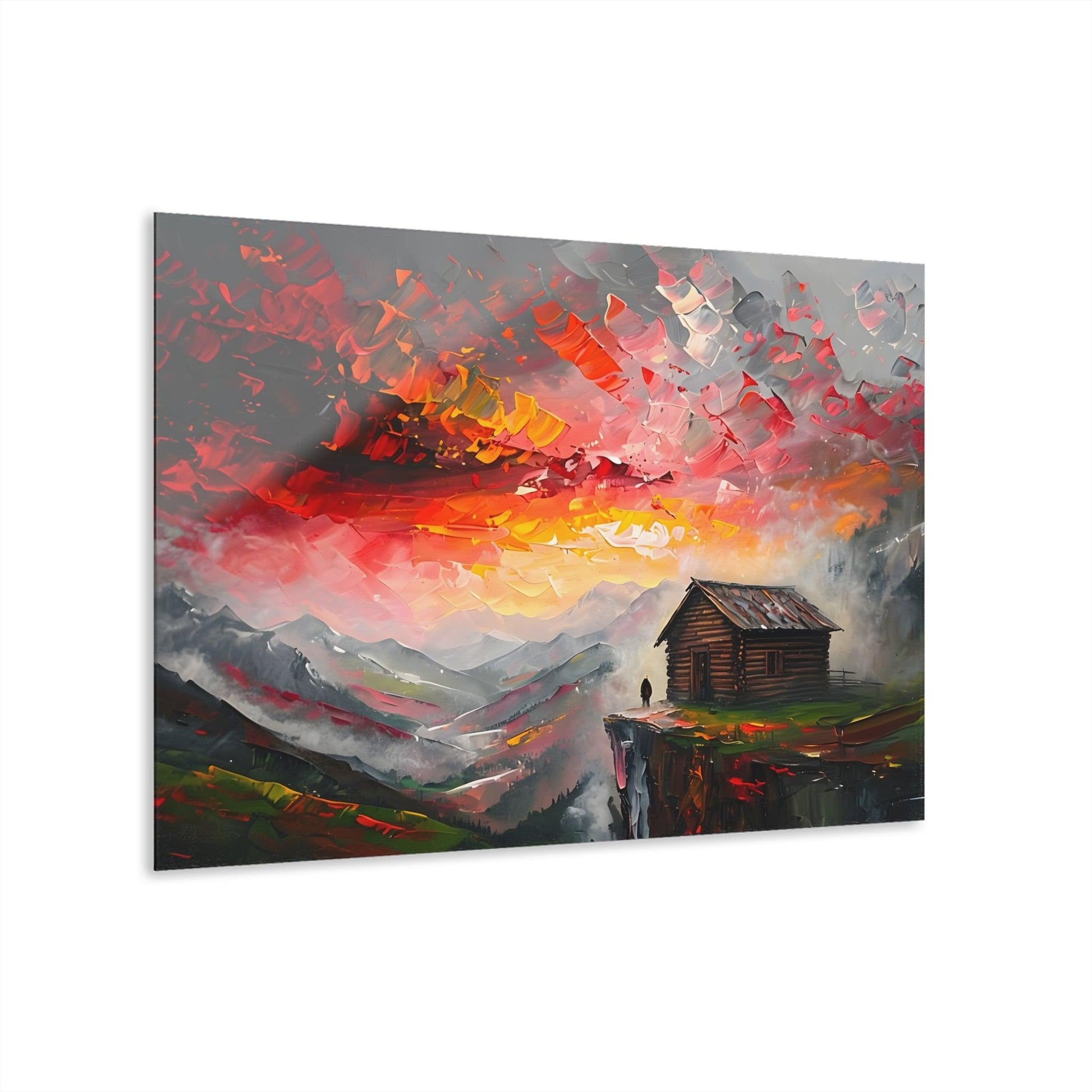 Sunset Over Cabin Acrylic Artwork (Horizontal) - Milestone Acrylic