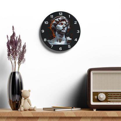 David With Headphones Acrylic Wall Clock - Elegant Home Decor - Milestone Acrylic