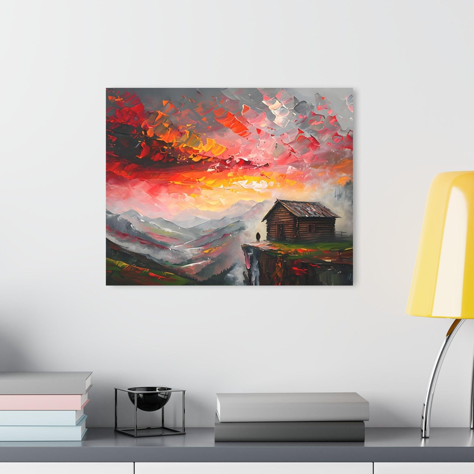 Sunset Over Cabin Acrylic Artwork (Horizontal) - Milestone Acrylic