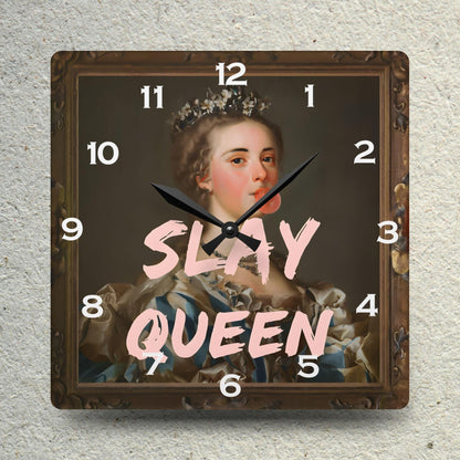 Slay Queen Acrylic Wall Clock - Elegant Home Decor - Milestone Acrylic