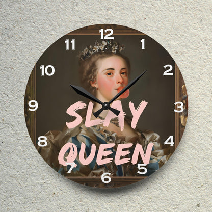 Slay Queen Acrylic Wall Clock - Elegant Home Decor - Milestone Acrylic