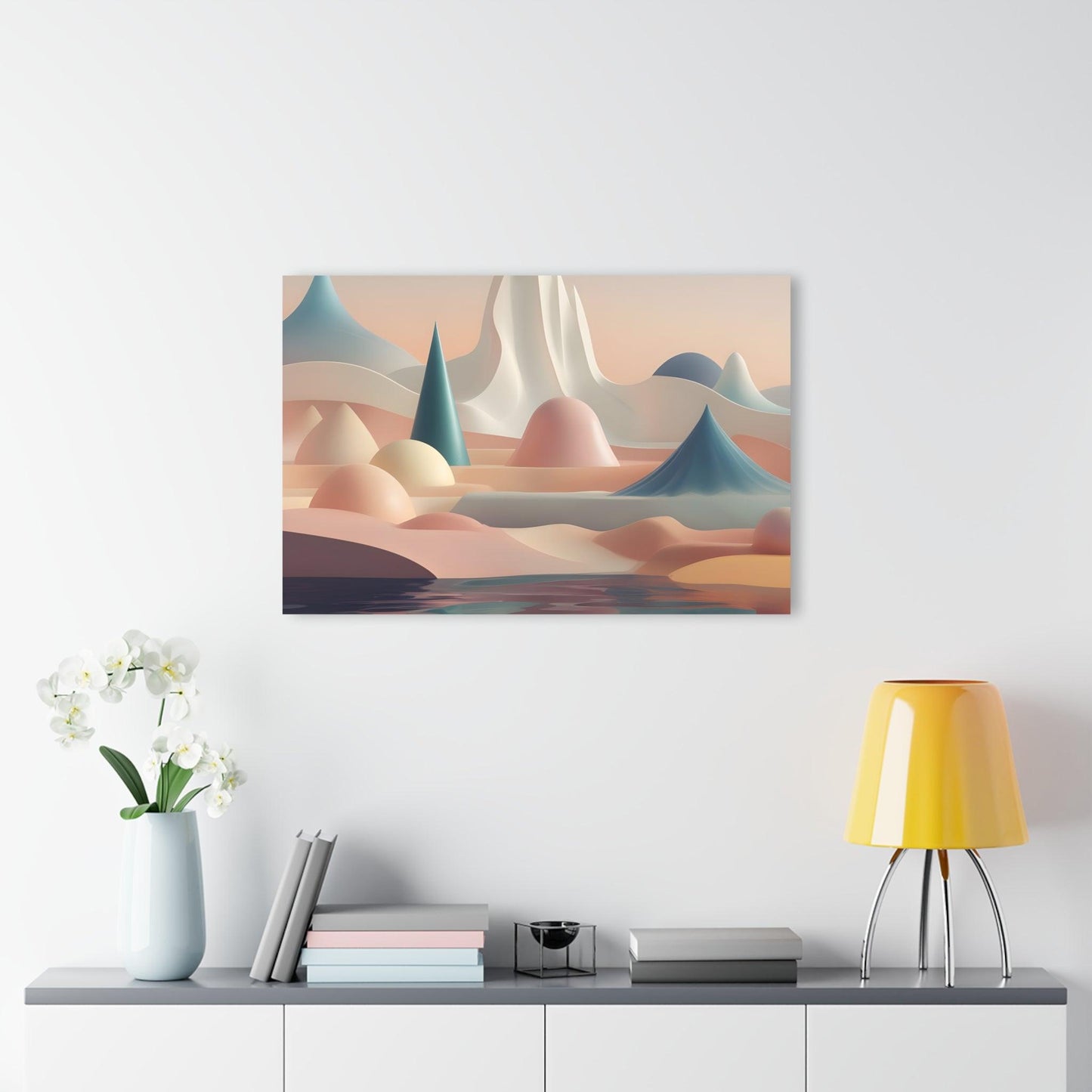 Abstract Geometric Landscape Acrylic Artwork (Horizontal) - Milestone Acrylic