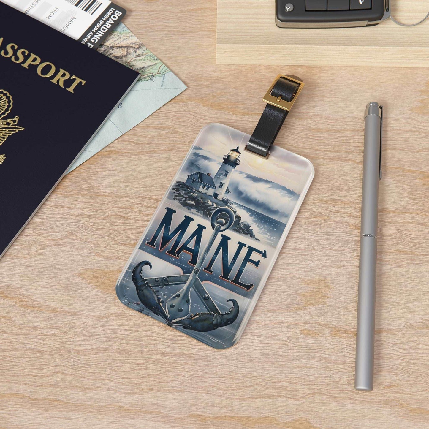 'Maine' - Luggage Tag - Milestone Acrylic