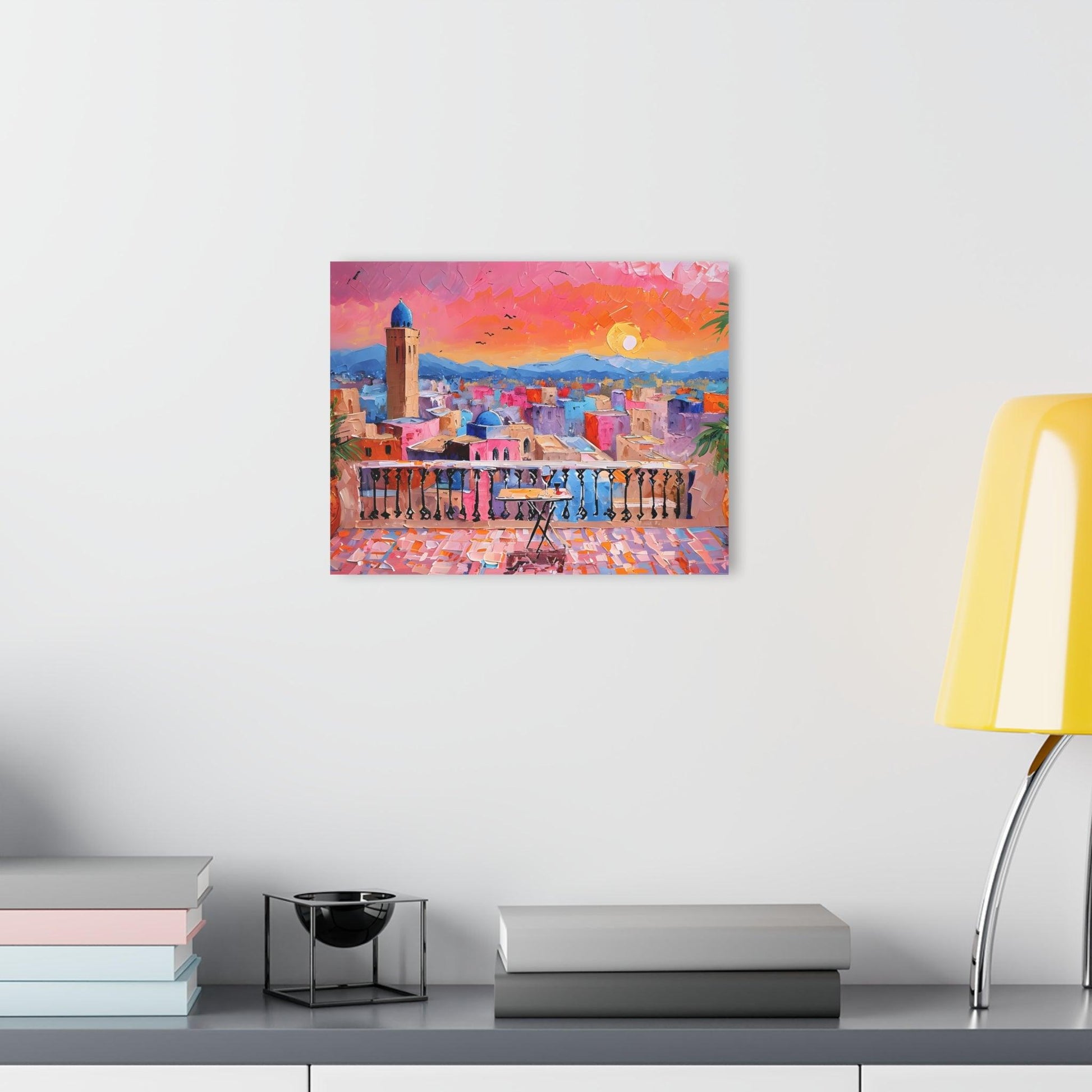 Arabian Sunset Cityscape Acrylic Artwork (Horizontal) - Milestone Acrylic